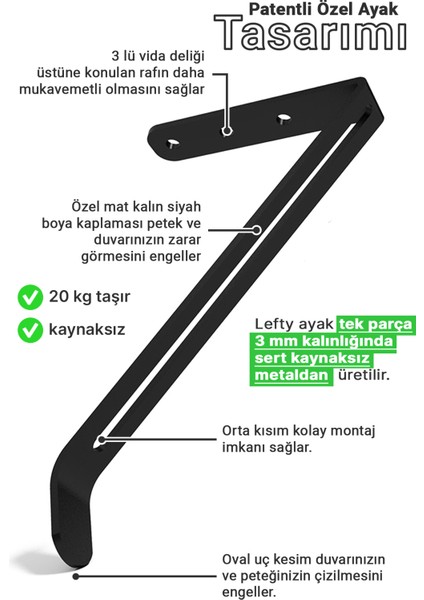 Montajsız Petek Üstü Uçan Raf Dresuar Kalorifer Peteği Rafı Kitaplık 80X18 Çam