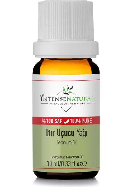 Intense Natural Itır Uçucu Yağı 10 ml %100 Saf ve Doğal Sardunya Çiçeği Geranium Essential Oil