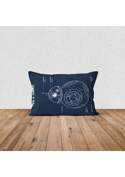 Bb-8 Navyblue Çift Taraflı Yastık Kılıfı - 2 Adet