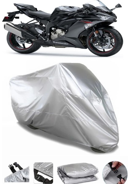 Kawasaki Ninja Zx-6r Gri Motosiklet Brandası Premium Kalite