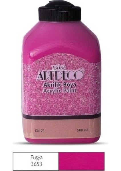 500ML 3653 Fuşya Akrilik Boya