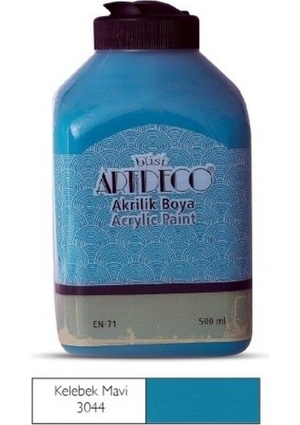 500ML 3044 Kelebek Mavi Akrilik Boya
