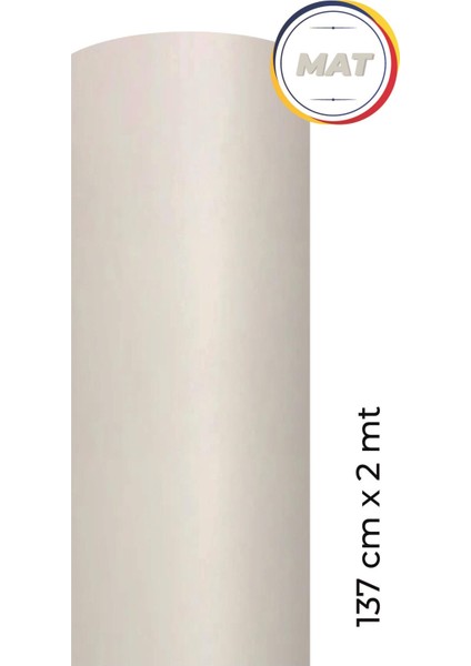 Mat Beyaz Yapışkanlı Folyo 137 cm x 2 mt