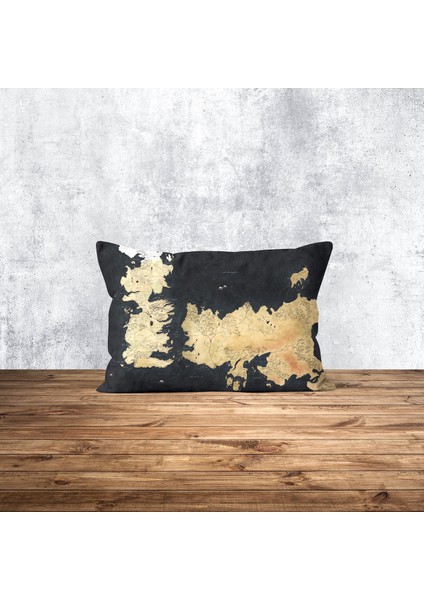 Game Of Thrones Map Çift Taraflı Yastık Kılıfı - 2 Adet