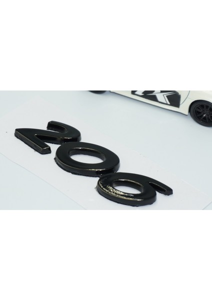 Peugeot 206 Bagaj 3m 3D Parlak Siyah Abs Logo Amblem fırsatları