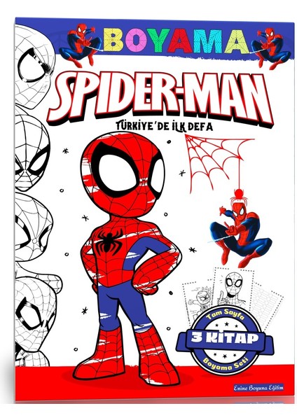 Örümcek Adam Boyama Kitap Seti 3 Kitap