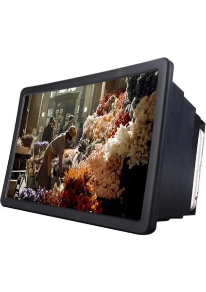 Cep Telefonu 3D Tüplü Ekran Büyüteci Tv Görünümlü Mercekli Stand F2