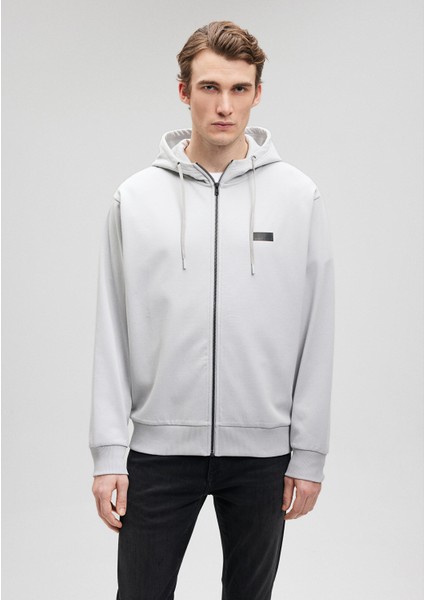 Black Kapüşonlu Fermuarlı Gri Sweatshirt 0S10134-70075 modelleri