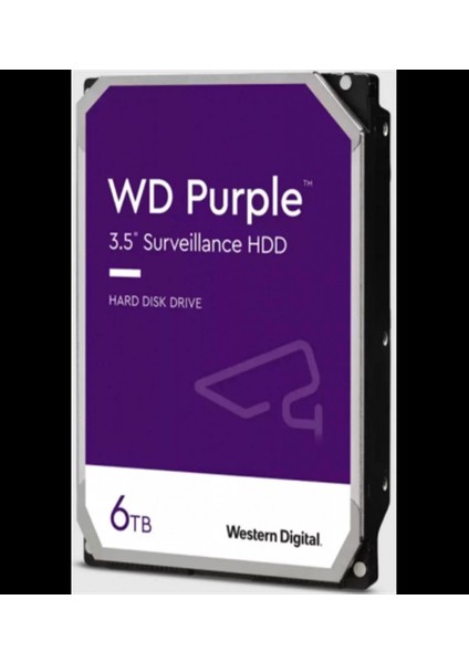 Wd Purple, 64PURZ, 3.5&quot;, 6tb, 256MB, 5400 Rpm, 7/24 Güvenlik, HDD