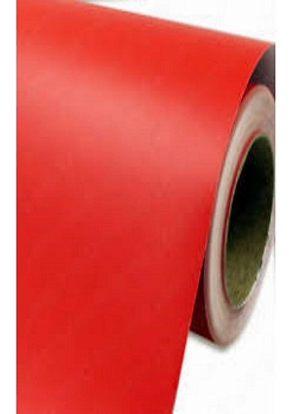 Mat Kırmızı Yapışkanlı Folyo 61 cm x 3mt