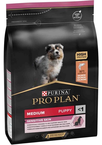 Proplan Medium Puppy Somonlu 3 kg Sensitive Skin Somonlu Medium Puppy Orta Irk Yavru Köpek Maması