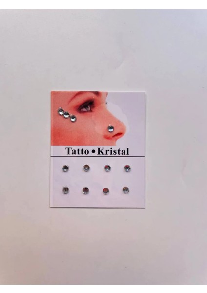 Çare Ticaret Yüz Taşı Kristal - Burun, Vücut Taşı, Tattoo Makyaj Taşı, Yapışkanlı, 12 Adet