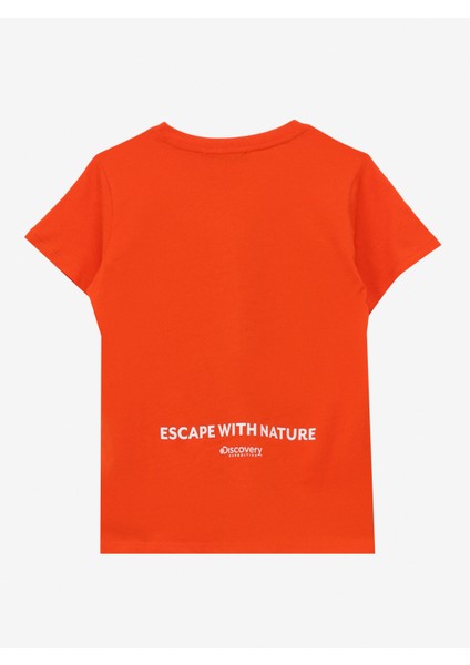 Baskılı Turuncu Kadın T-Shirt D4SG-TST3105 fiyatları