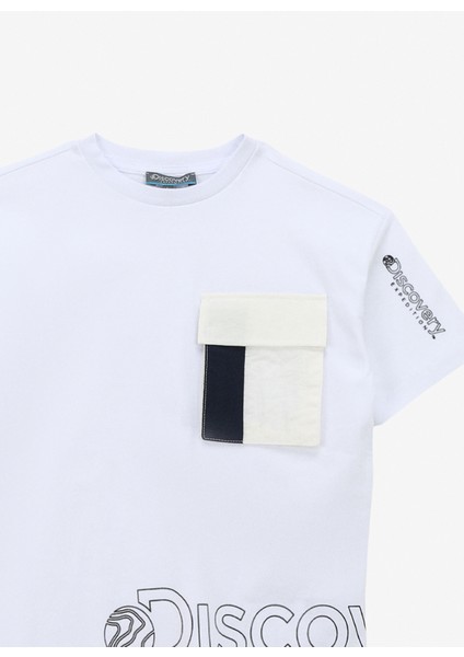 Baskılı Beyaz Erkek T-Shirt D4SB-TST3044 modelleri