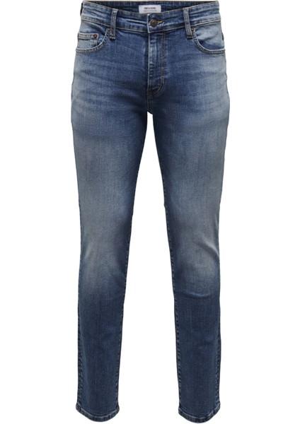 Normal Bel Dar Koyu Mavi Erkek Denim Pantolon Onsloom Slım One Mbd 6466 Azg Dnm V