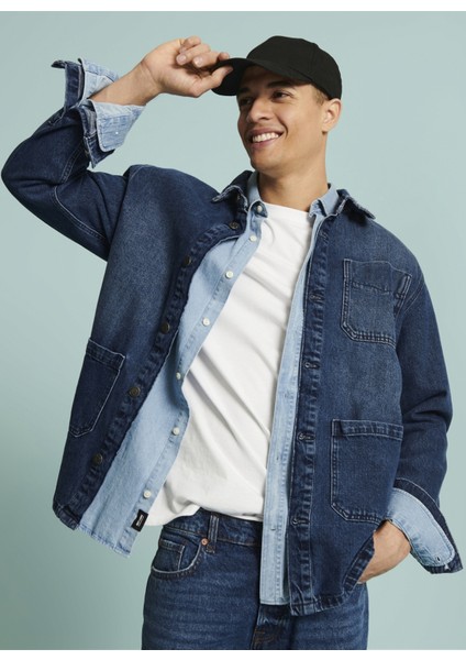 Normal Mavi - Buz Düz Erkek Gömlek Onsday Reg Btn Down Chambray Ls Shı