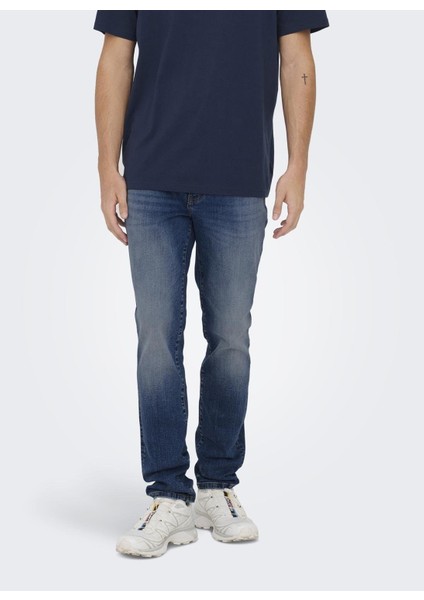 Normal Bel Dar Koyu Mavi Erkek Denim Pantolon Onsloom Slım One Mbd 6466 Azg Dnm V indirimleri