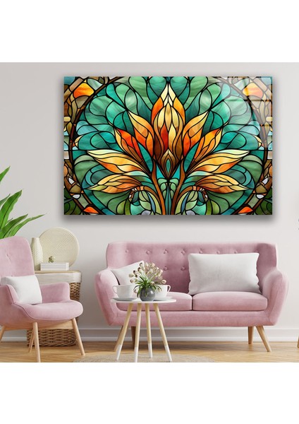 Lekeli Çiçek Temperli Cam Duvar Tablosu indirimleri