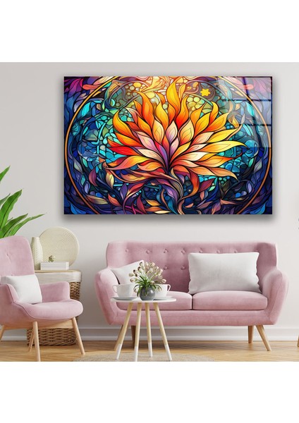 Lekeli Soyut Cam Duvar Tablosu modelleri