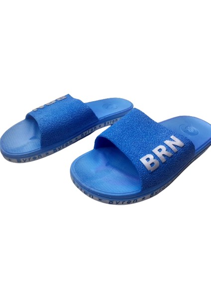 Brn Erkek Mavi Gri Kaymaz Taban Deniz Plaj Havuz Günlük Yürüyüş Terlik B050-10 indirimleri
