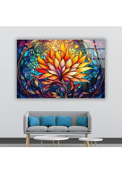 Lekeli Soyut Cam Duvar Tablosu indirimleri