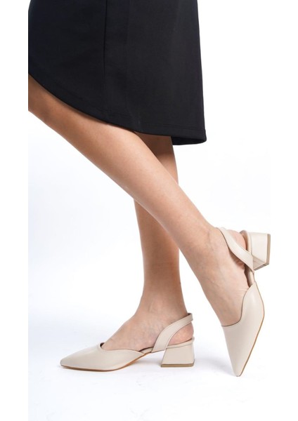 Kadın Jozi Kısa Topuklu Ayakkabı - Ten Deri modelleri