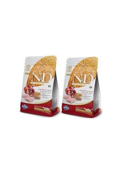 Düşük Tahıllı Tavuk ve Narlı Kısırlaştırılmış Yetişkin Kedi Maması 2x1,5 kg PND0150045