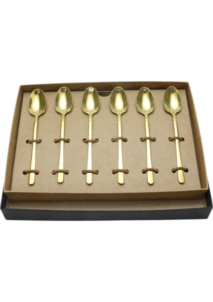 Schön Main 6 Kişilik Çay Kaşığı Parlak Gold fiyatları