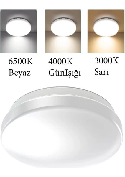 Osram - Ledvance 12W LED Plafonyer 6500K Beyaz Işık - Tavan Armatür Banyo Lambası