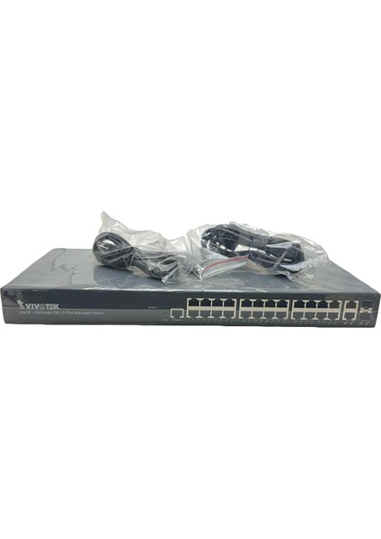 Vivotek AW-GEV-267A-370 Yönetilen L2+ Anahtar, Gigabit Ethernet (10/100/1000), Ethernet Üzerinden Güç Poe, Raf Montajı, 24×ge Poe, 2×combo Sfp Anahtar, 370 W