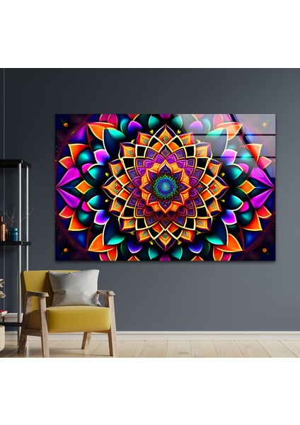 Mozaik Temperli Cam Duvar Tablosu