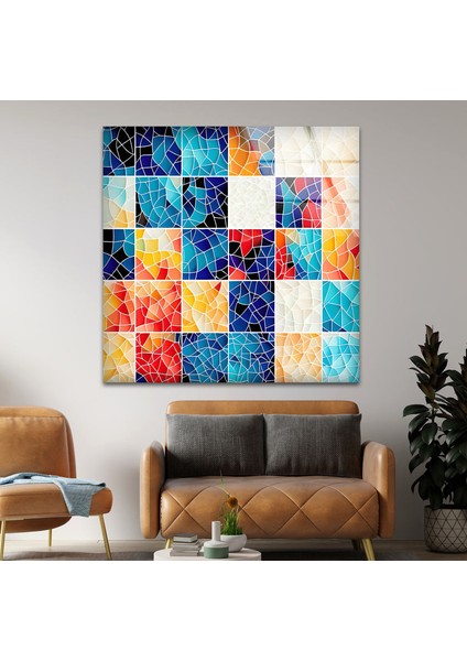 Renkli Mozaik Cam Duvar Tablosu modelleri