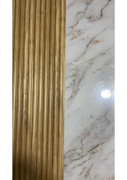 16X290CM 1 Adet Atc Gold Prefabrik Ofis Konut Dekoratif Pvc Kaplama Lambiri Duvar Paneli