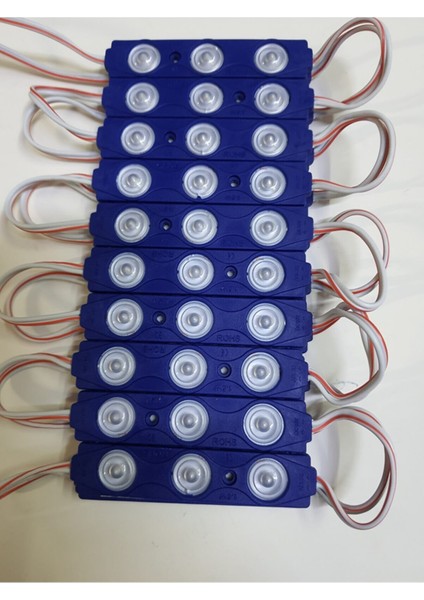 Tekne Parmak Modül LED Mercekli Mavi 10’lu 12 V