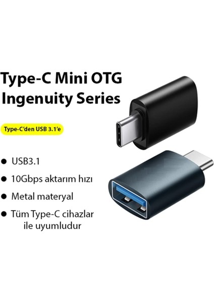 Type-C To USB Dönüştürücü Adaptör Mini Otg Hızlı Data Şarj Aparatı Uyumlu