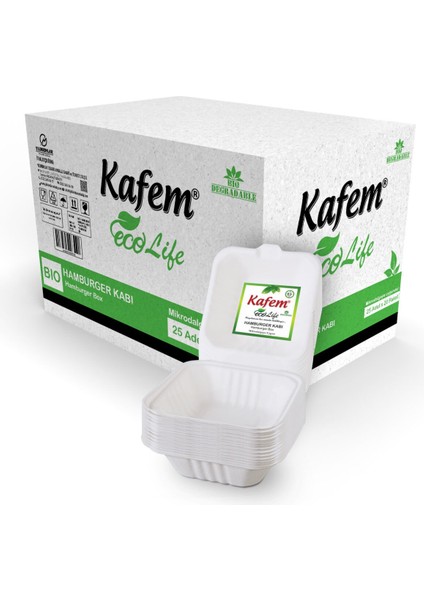 Ekolojik Karton Hamburger Tabak 25 Li x 20 Paket (Koli)