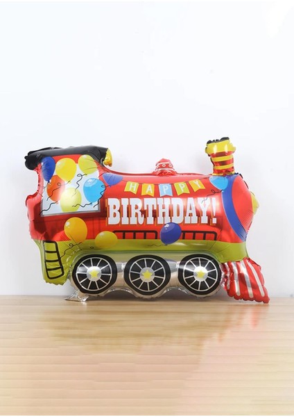 Tren Folyo Balon Tren Şekilli Doğum Günü Balonu 80 cm fiyatları