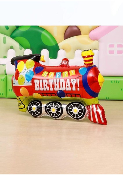 Tren Folyo Balon Tren Şekilli Doğum Günü Balonu 80 cm modelleri