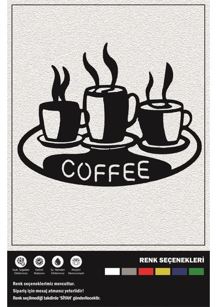 Coffe Dekoratif Duvar Süsü 30 cm 23 cm