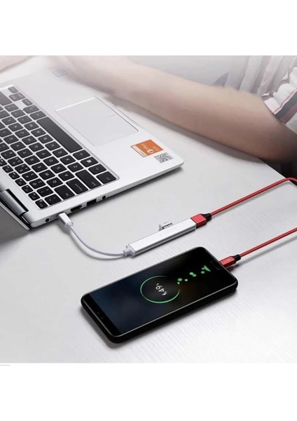 USB Type-C Hub 4 In 1 Type-C Giriş USB Çoklayıcı