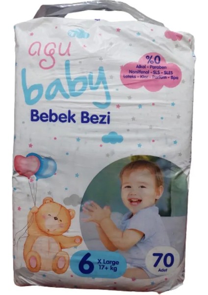 Agu Baby Bebek Bezi 6 Xlarge Numara 70 Adet