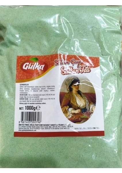 Sultan Çayı Mentollü Toz Meyve Çayı 1 kg (Sultan Tea)