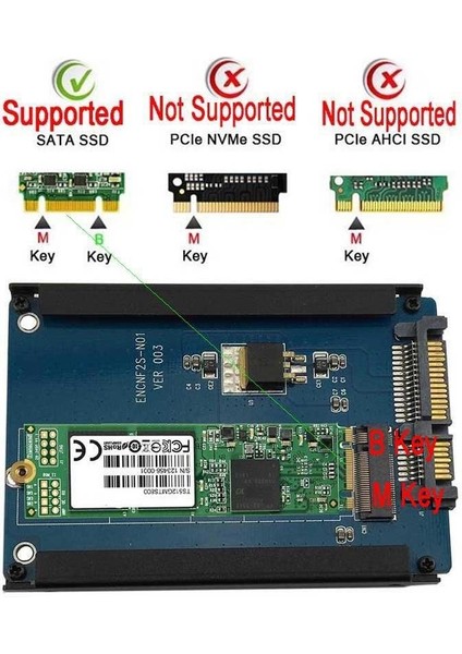 Primex PX-4358 B+M Key M.2 Ngff SSD To 2.5 Sata HDD Harddisk Kutusu