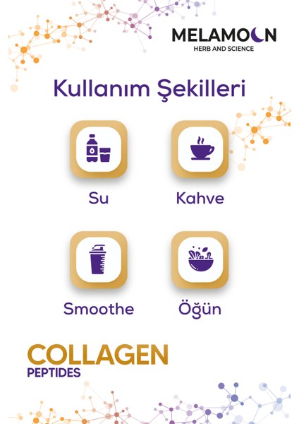 Kollajen Peptit ve Aminoasit Içeren Toz Takviye Edici Gıda Tip I ve Tip Iıı 500 gr modelleri