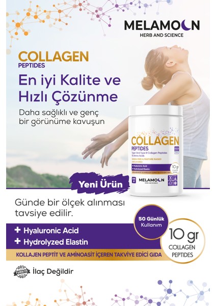 Kollajen Peptit ve Aminoasit Içeren Toz Takviye Edici Gıda Tip I ve Tip Iıı 500 gr fırsatları