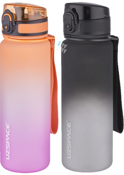 2'li Tritan Matara Seti 500 ml Çift Renk Softtouch Ff Collection Tritan Su Matarası