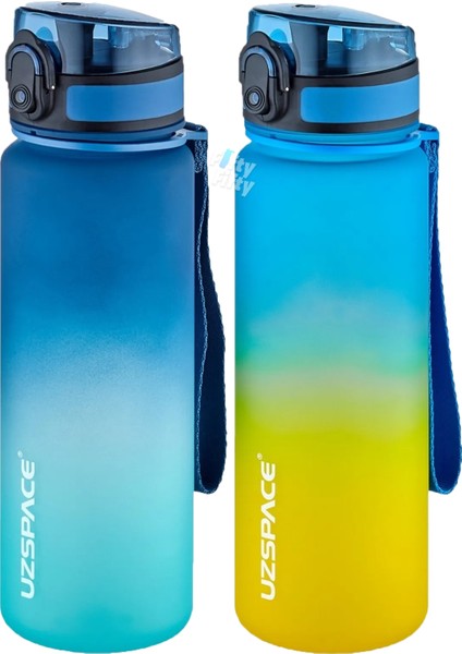 2'li Tritan Matara Seti 500 ml Çift Renk Softtouch Ff Collection Tritan Su Matarası
