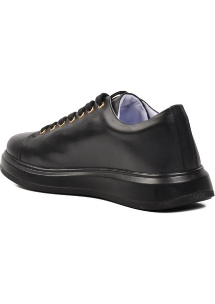 Jukov 102 22095 Siyah-Siyah Deri Erkek Sneaker fırsatları