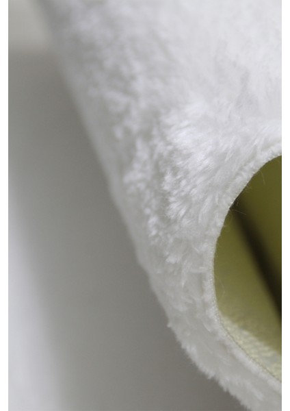 Beyaz Dikdörtgen Düz Post Halı Peluş Yumuşacık Kaymaz Dot Taban indirimleri