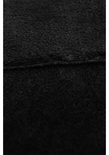 Siyah Dikdörtgen Düz Post Halı Peluş Yumuşacık Kaymaz Dot Taban fırsatları